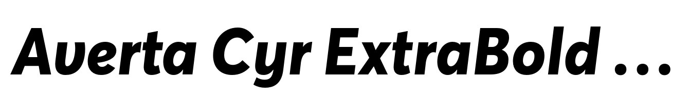 Averta Cyr ExtraBold Italic